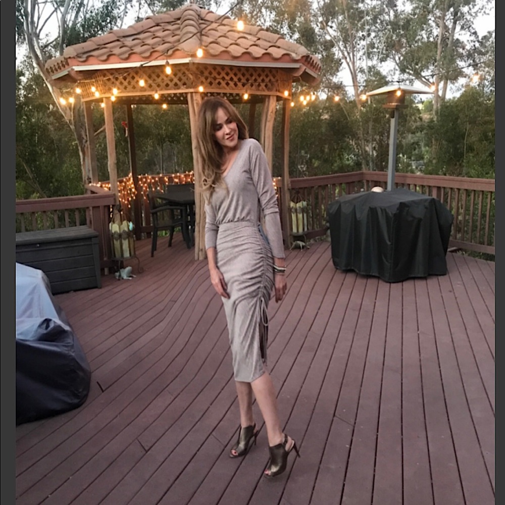 NWT, Lush, Side Ruched Knit Dress (S),